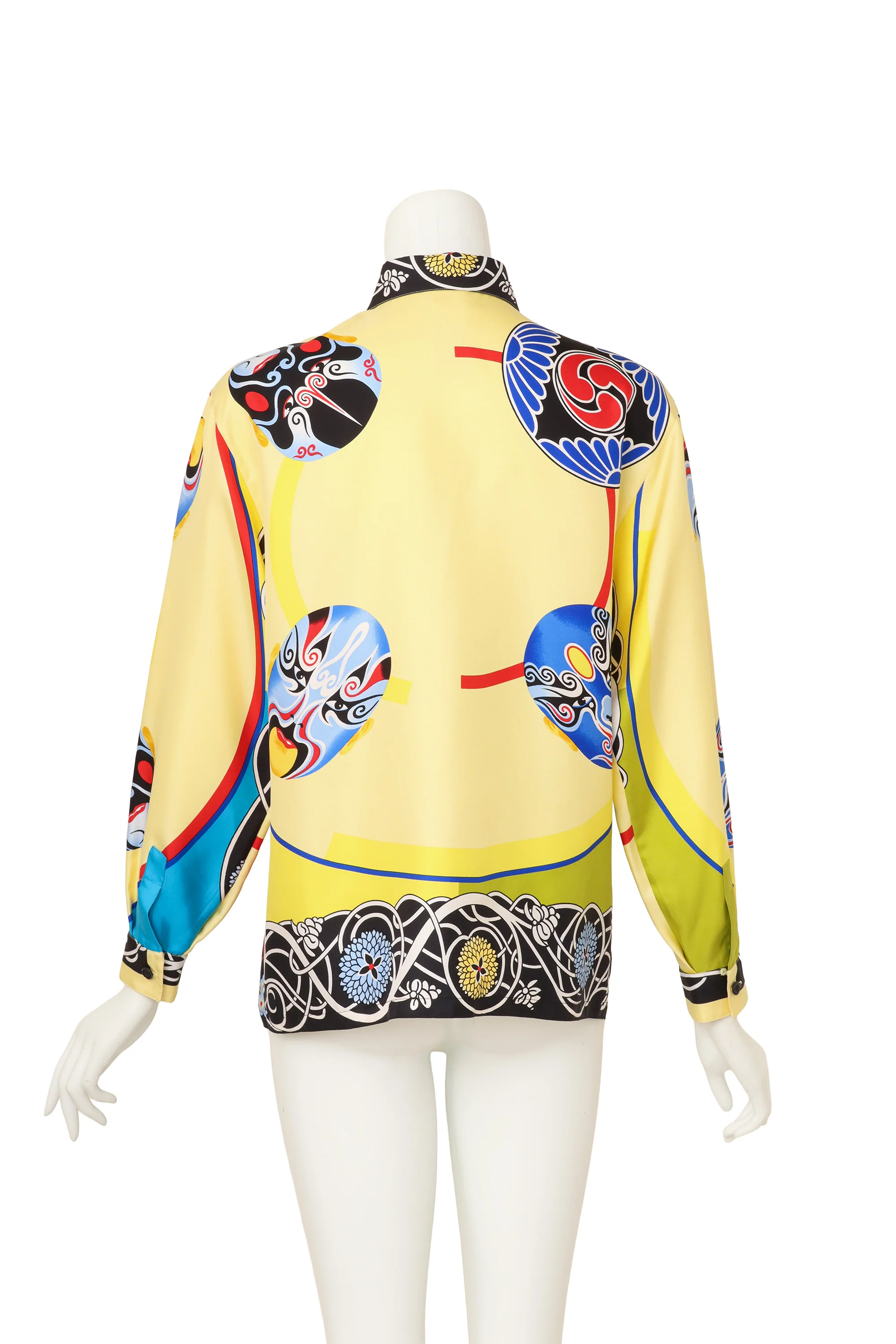 Mask Print Silk Shirt - Image 4