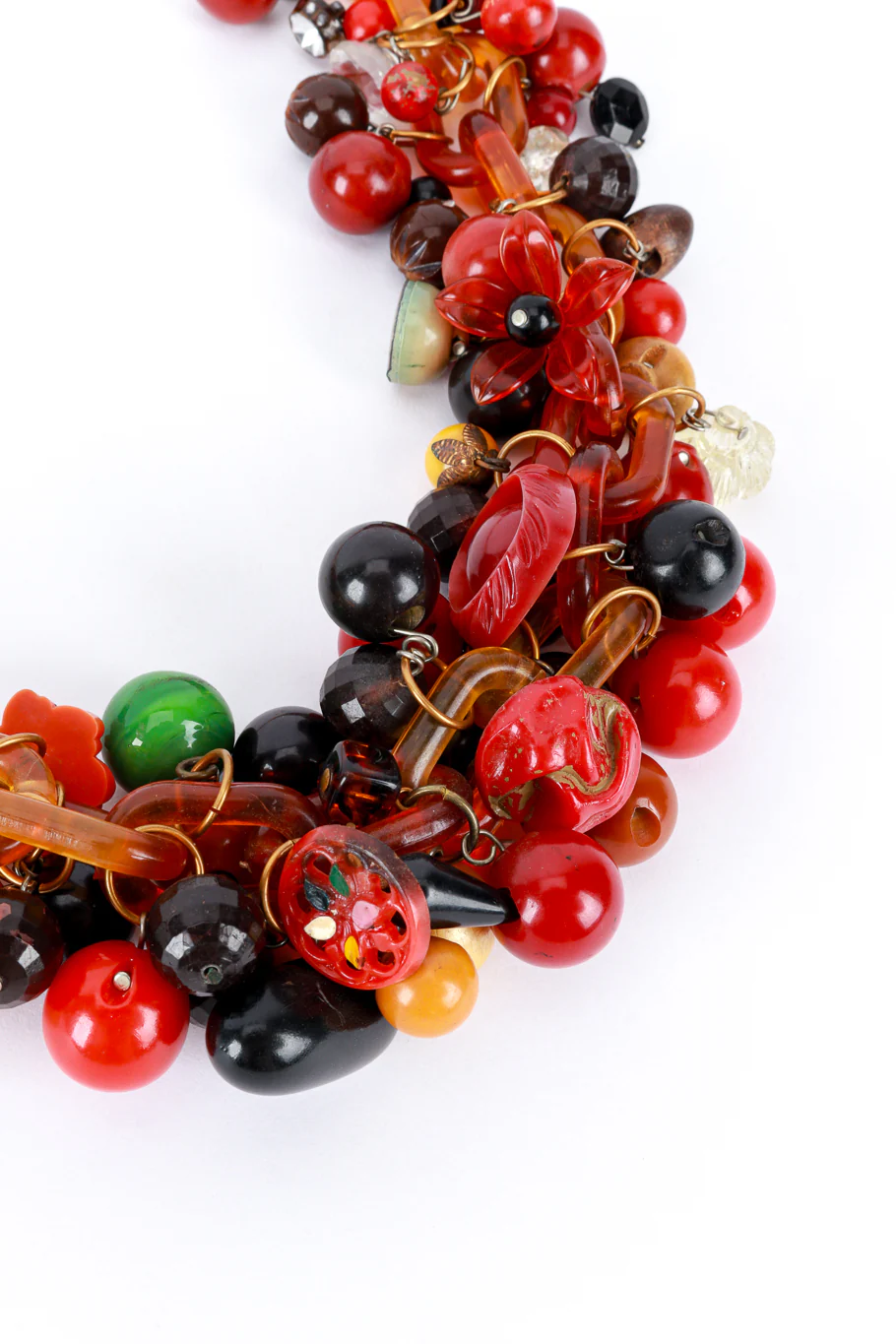 Acrylic Bakelite Beaded Charm Necklace - Image 5
