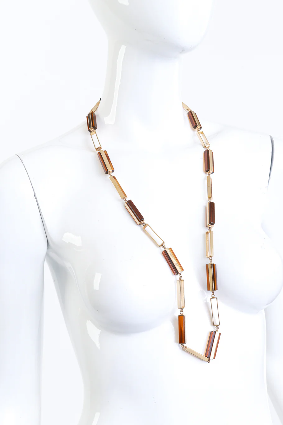 Lucite Bar Link Necklace - Image 3