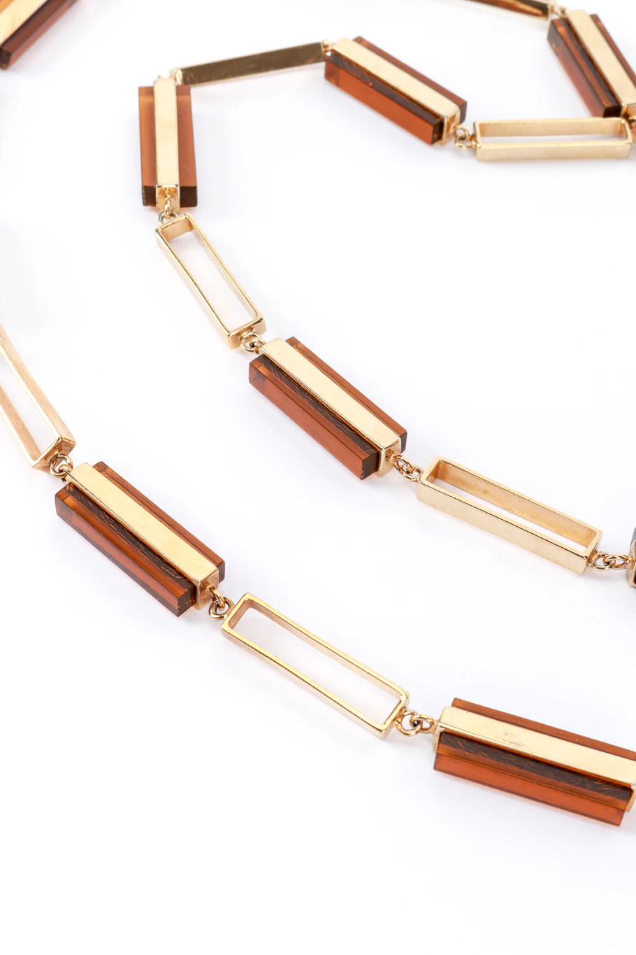 Lucite Bar Link Necklace - Image 4