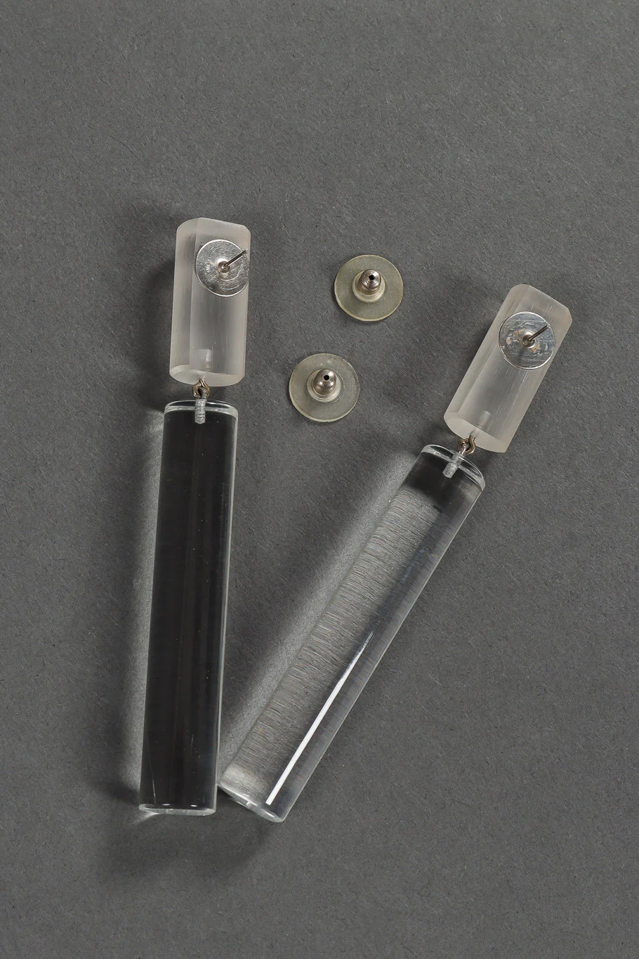 Lucite Barrel Drop Earrings - Image 5