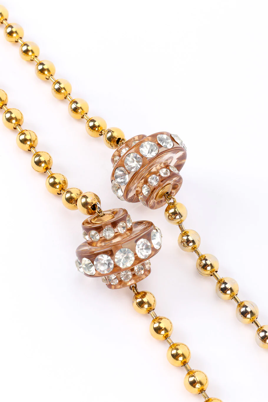 Lucite Crystal Disc Necklace - Image 5