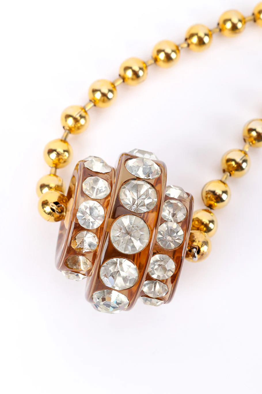 Lucite Crystal Disc Necklace - Image 9