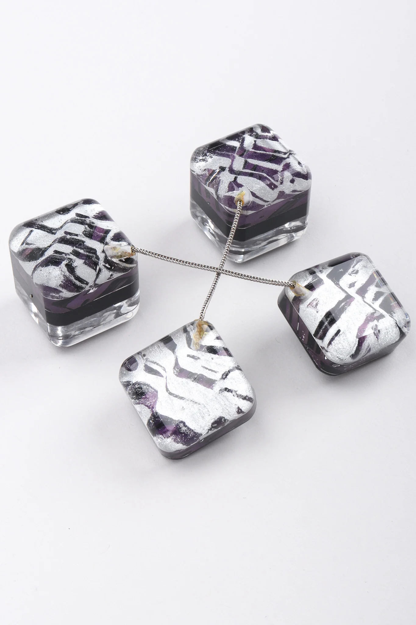 Lucite Cube Earrings - Image 5