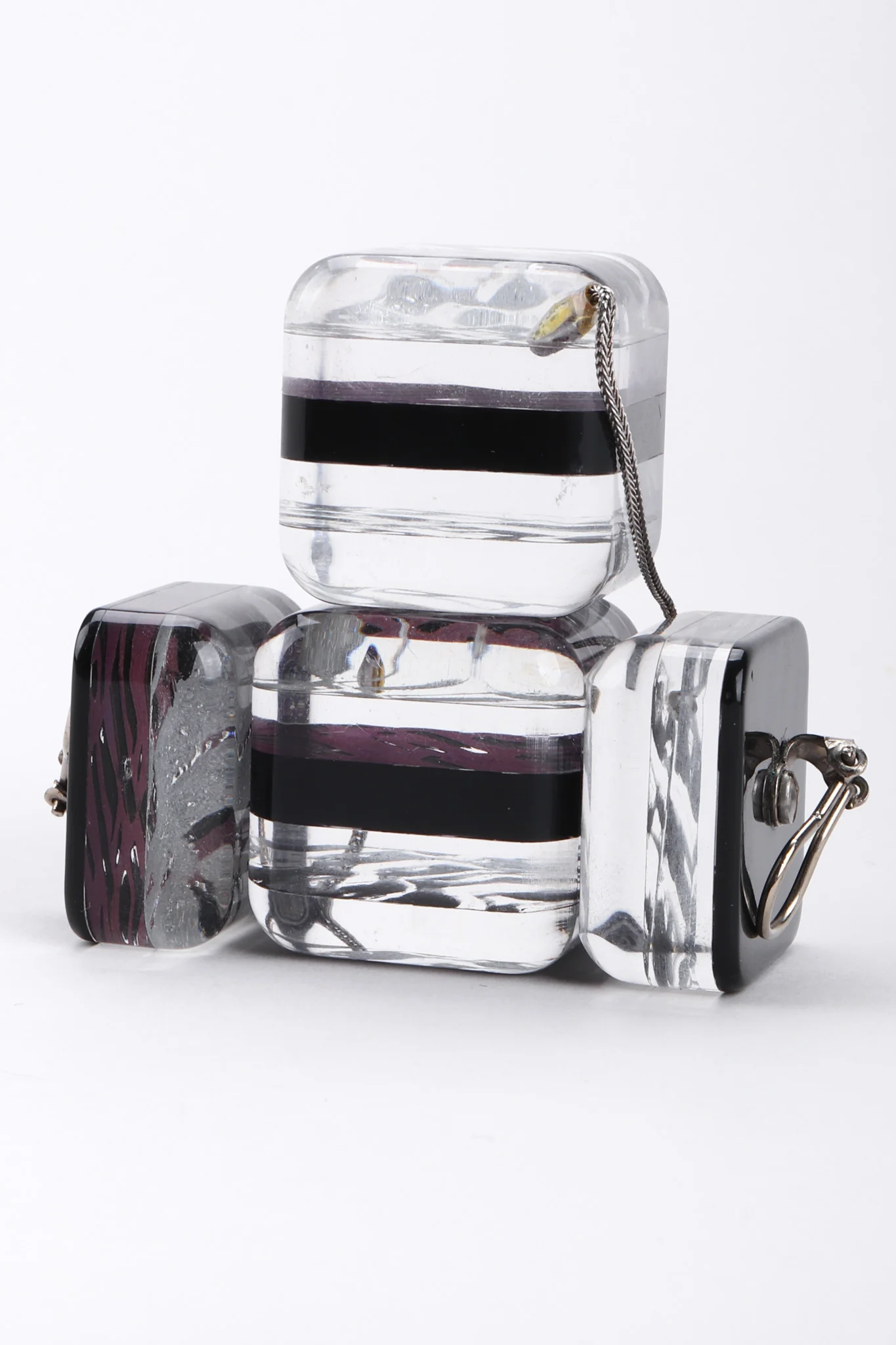 Lucite Cube Earrings - Image 7