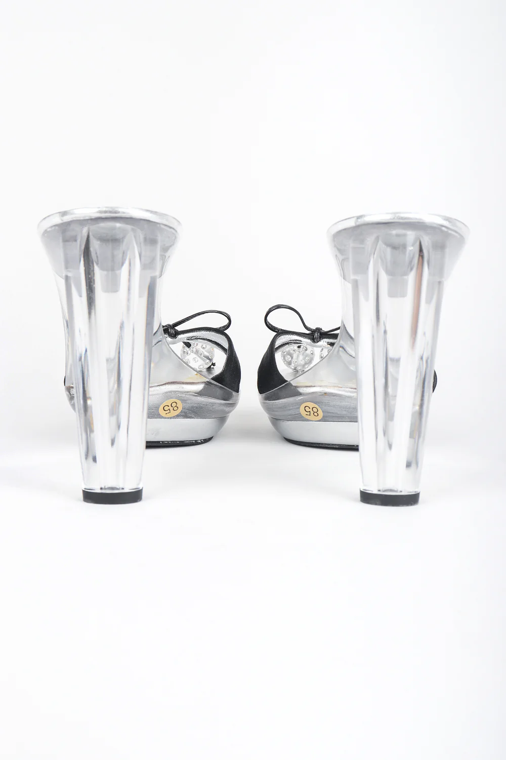 Lucite Platform Mules - Image 4
