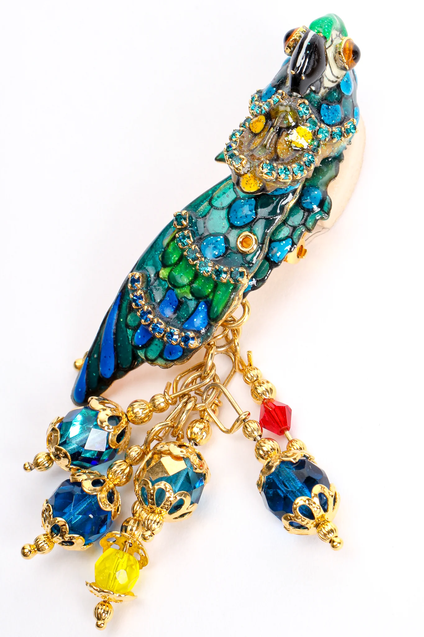 Macaw Parrot Bead Dangle Earrings - Image 6