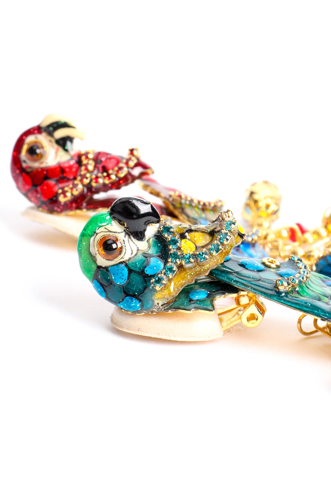 Macaw Parrot Bead Dangle Earrings - Image 8