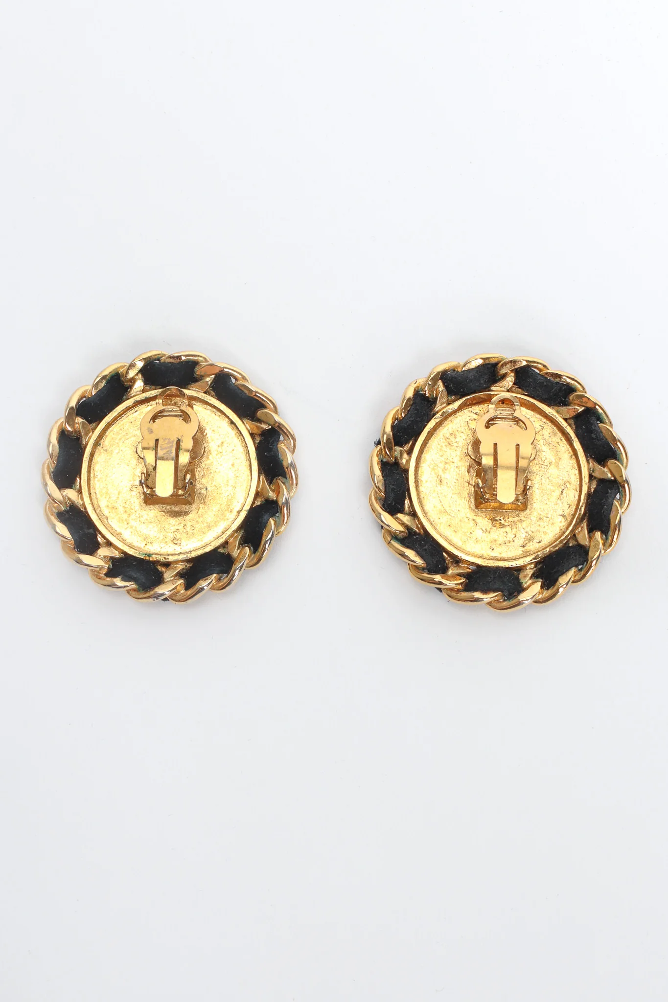 1987 Mademoiselle Silhouette Leather Earrings - Image 4