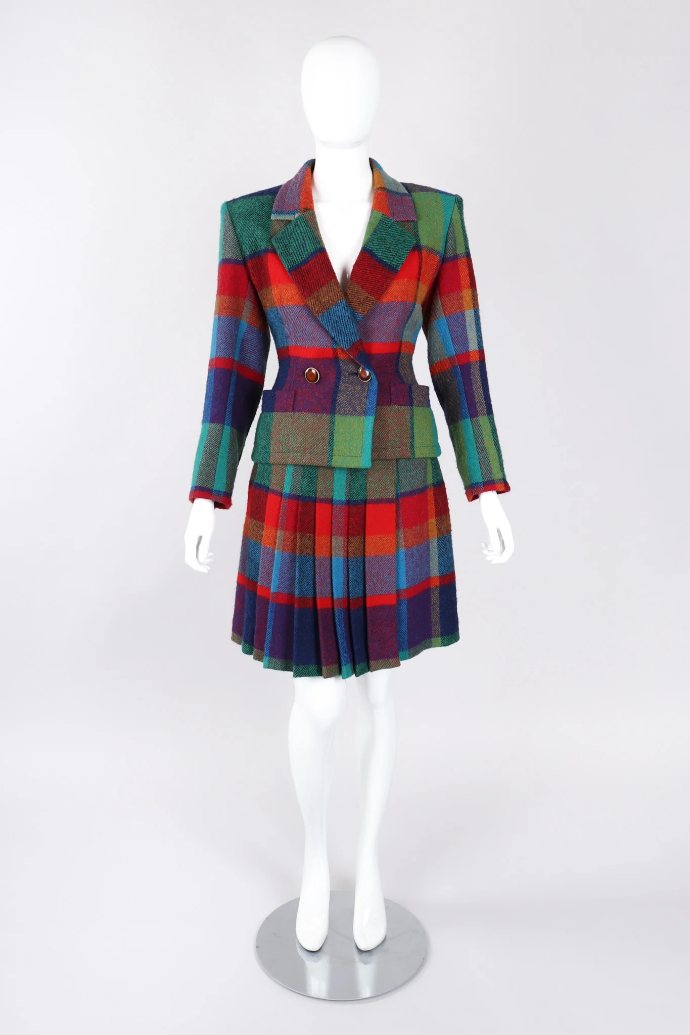 Madras Plaid Jacket & Skirt Set - Image 2