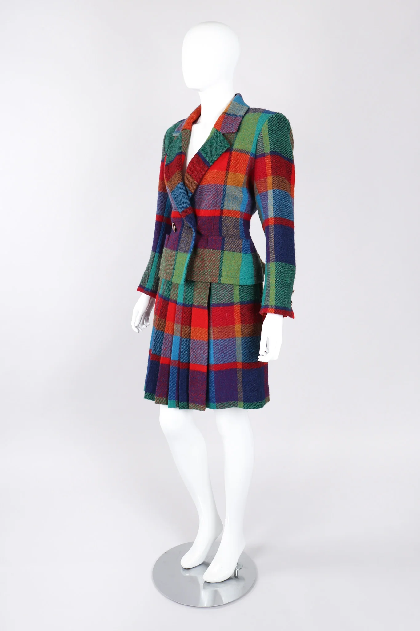 Madras Plaid Jacket & Skirt Set - Image 3