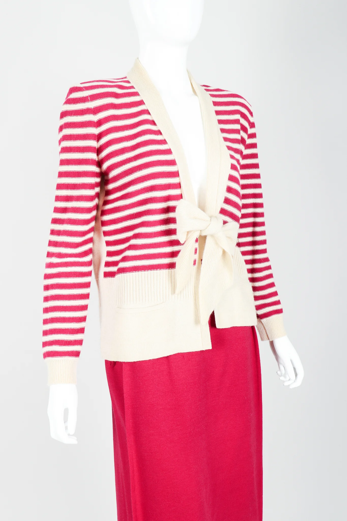 Magenta Knit Sweater & Skort Set - Image 3