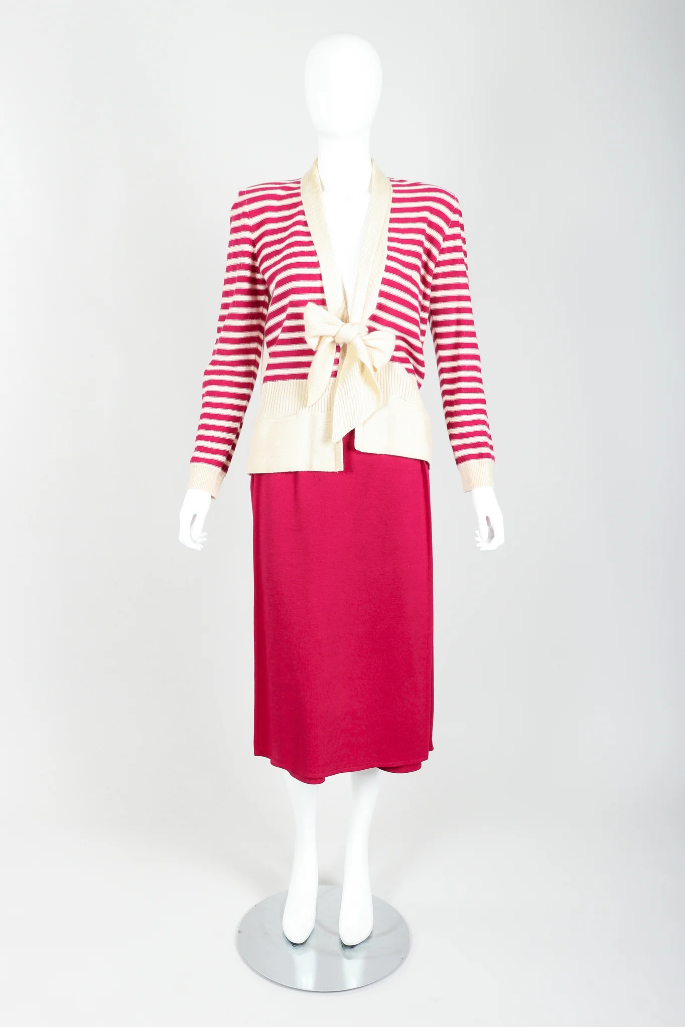 Magenta Knit Sweater & Skort Set - Image 4