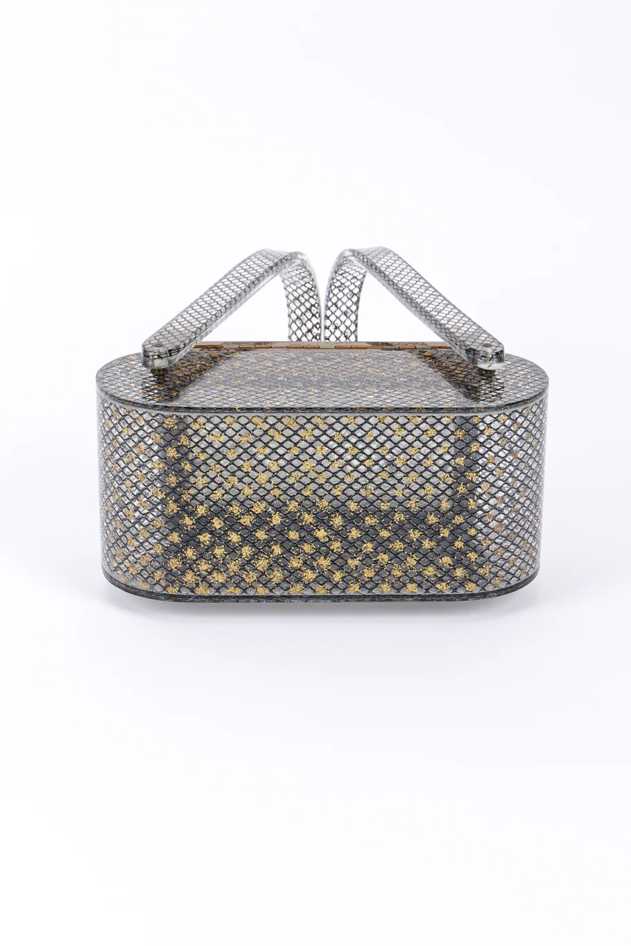Makeup Compact Lucite Box Bag - Image 3