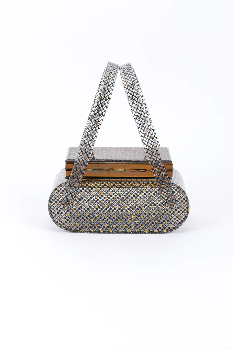 Makeup Compact Lucite Box Bag - Image 4
