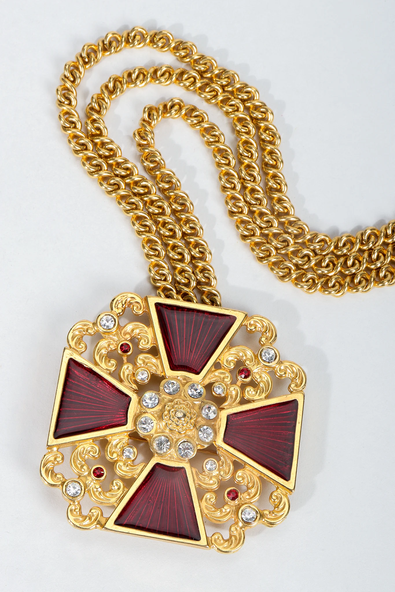 Maltese Crest Choker Chain Brooch - Image 8