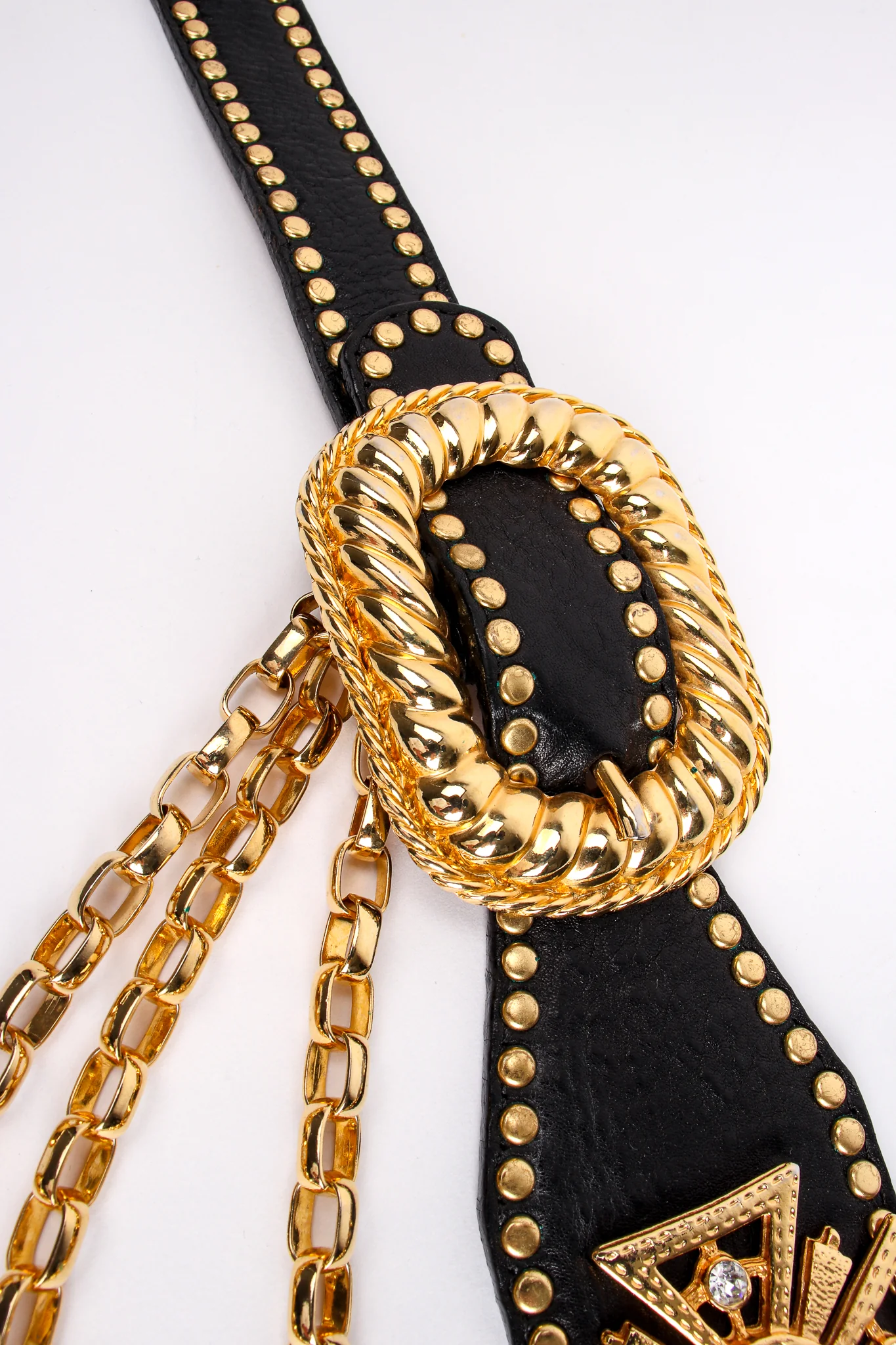 Maltese Cross Leather Chain Belt - Image 7