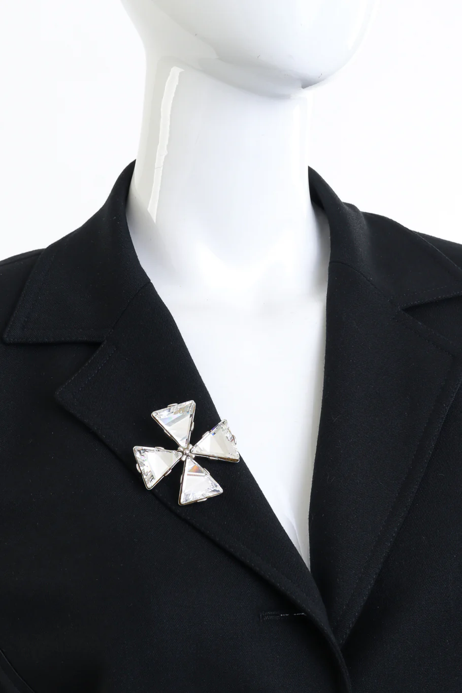 Maltese Crystal Cross Brooch - Image 2