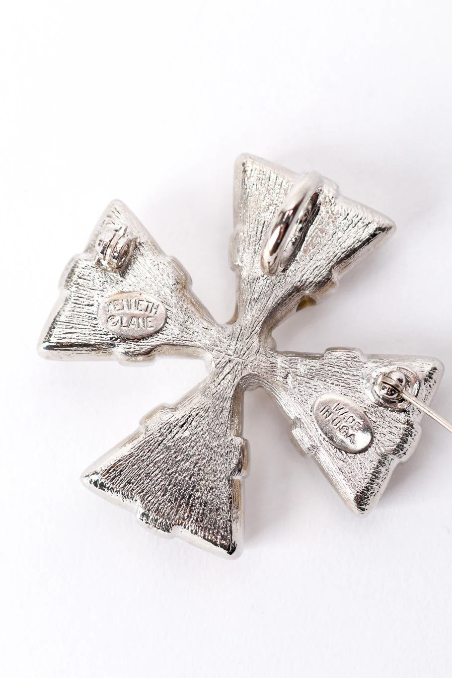 Maltese Crystal Cross Brooch - Image 5