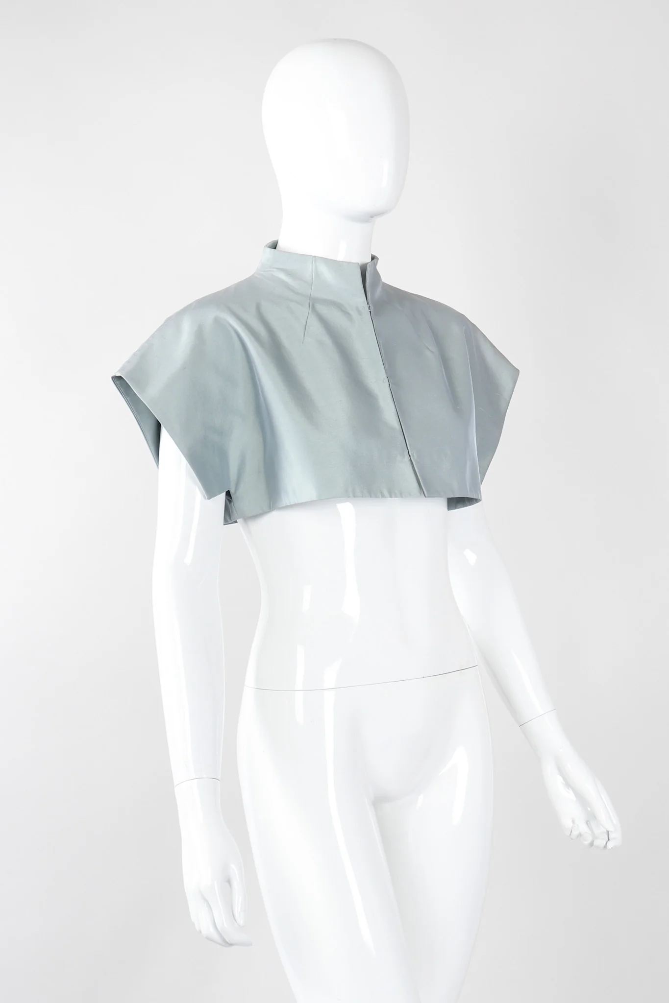 Mandarin Collar Crop Top - Image 3