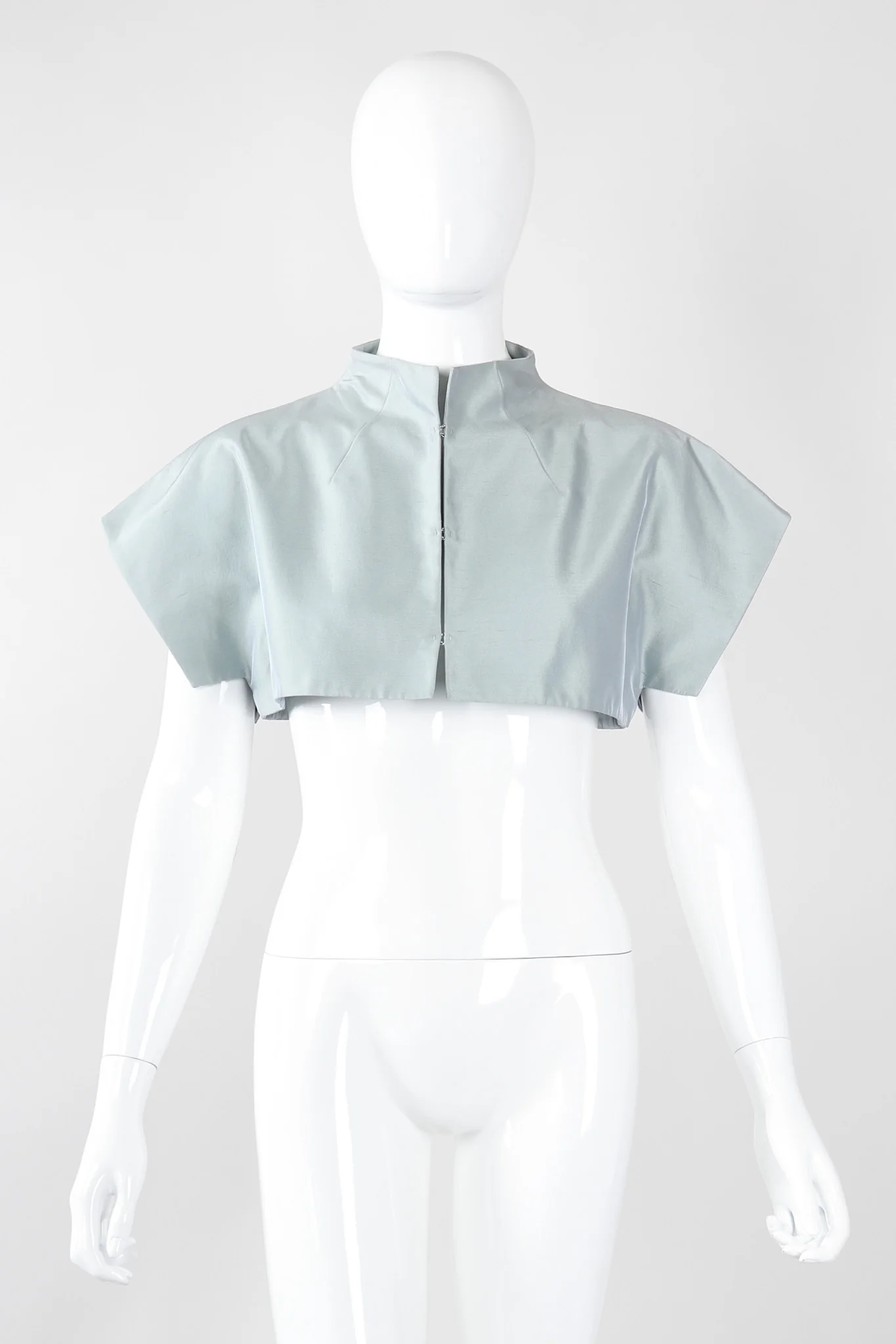 Mandarin Collar Crop Top - Image 4