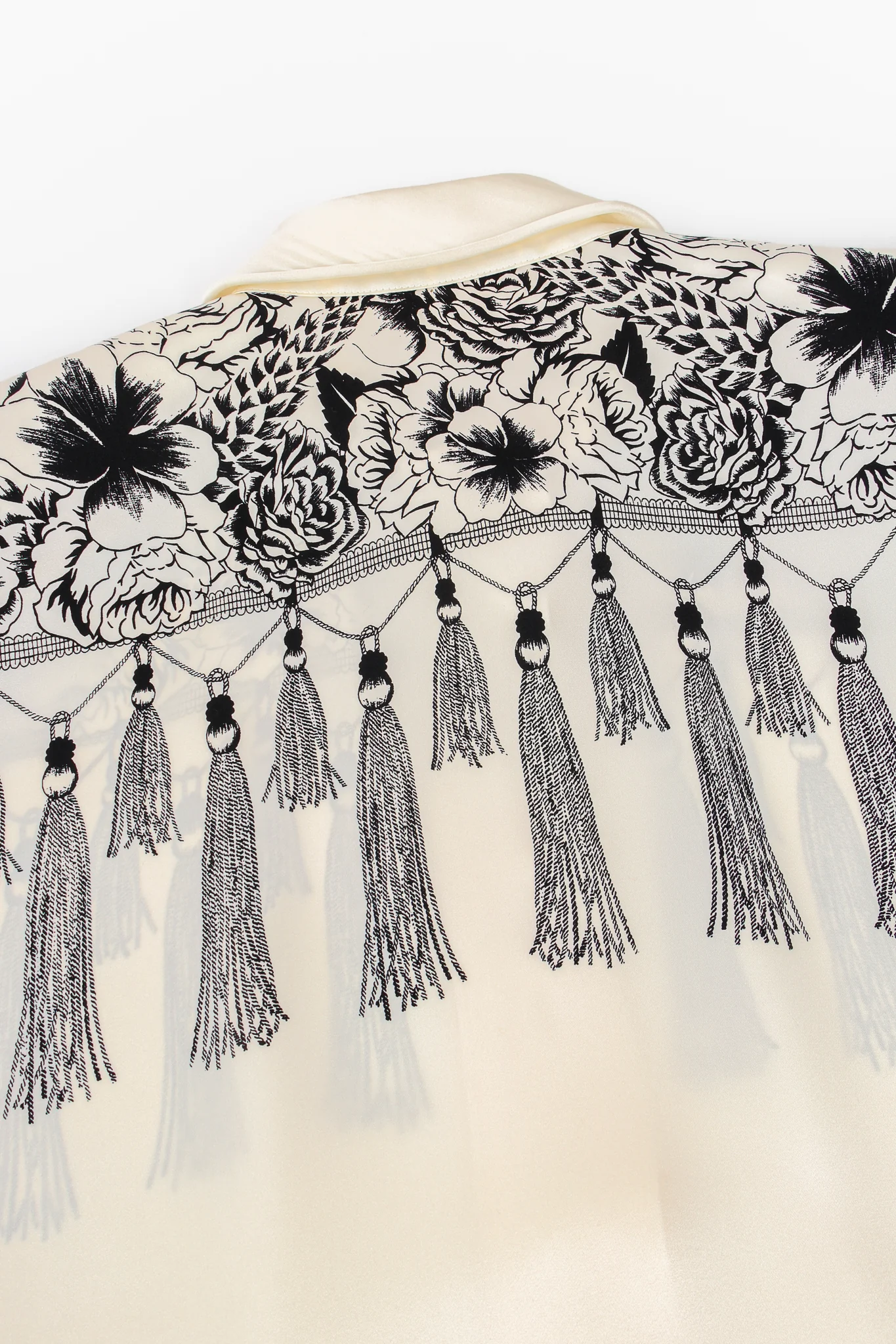 Floral Mantilla Tassel Print Shirt - Image 14