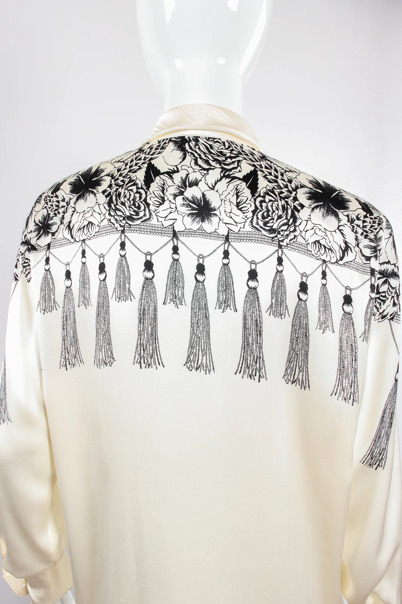 Floral Mantilla Tassel Print Shirt - Image 7