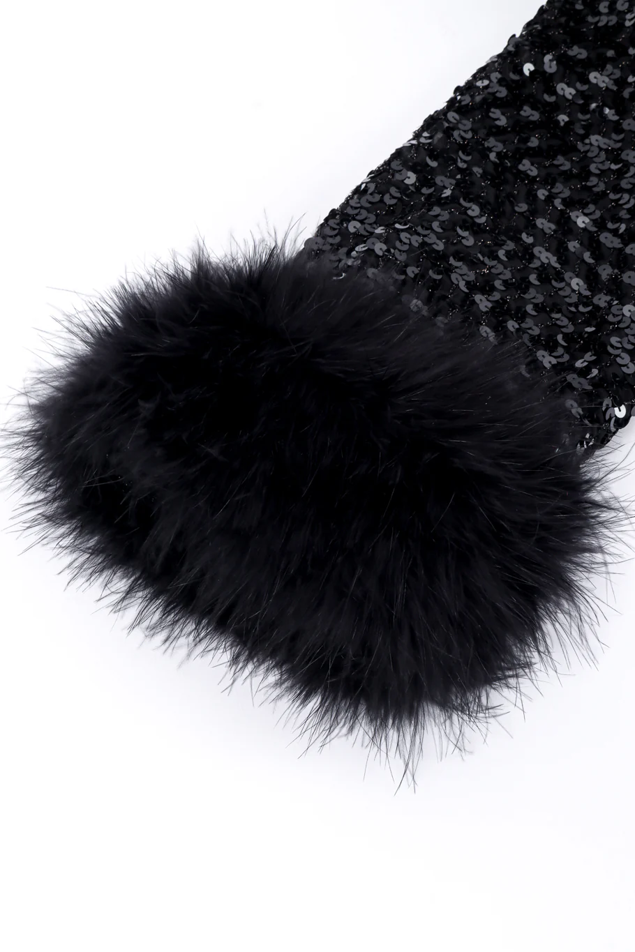 Marabou Cuff Sequin Jacket - Image 6