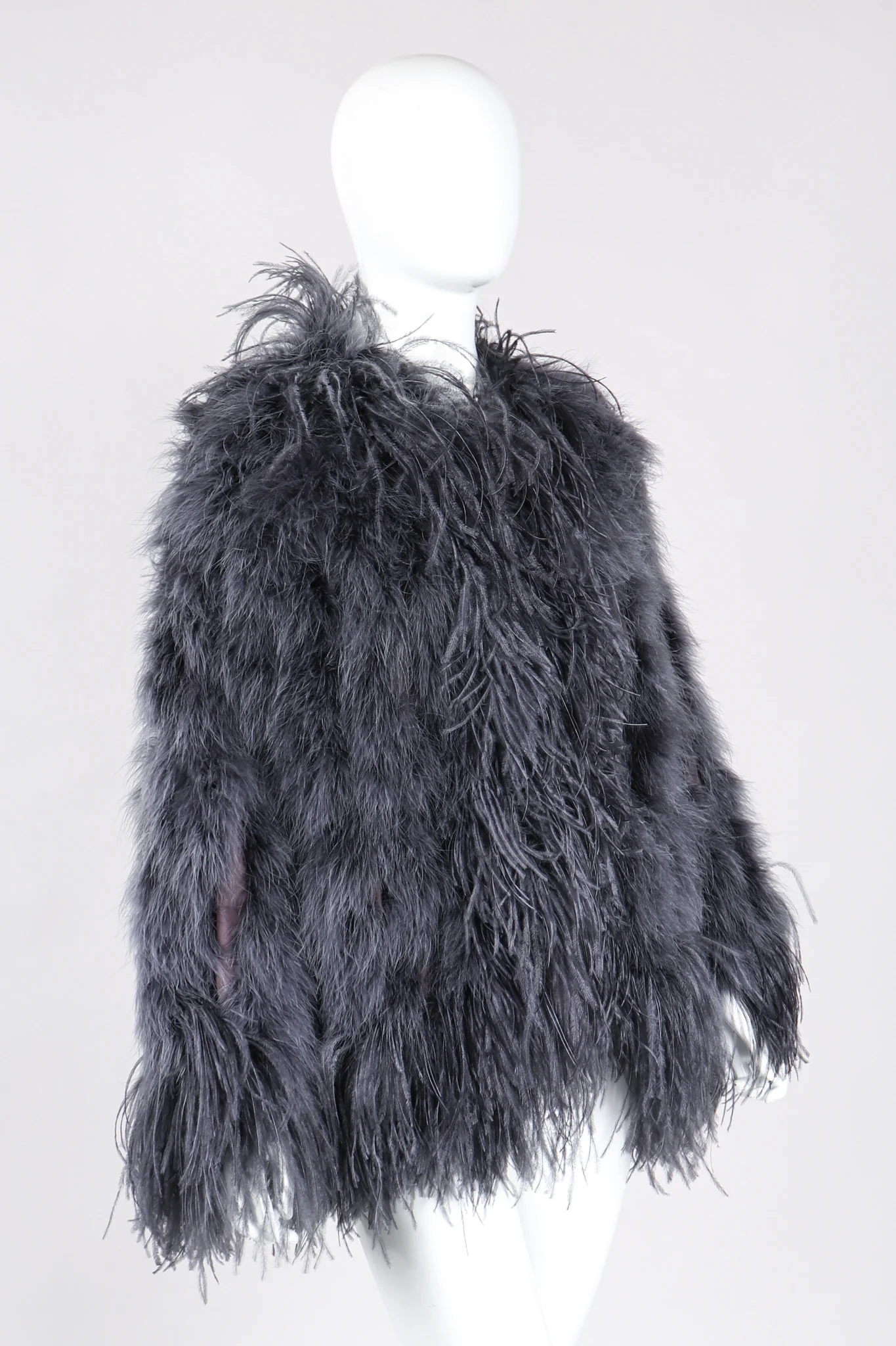 Marabou & Ostrich Feather Jacket - Image 3