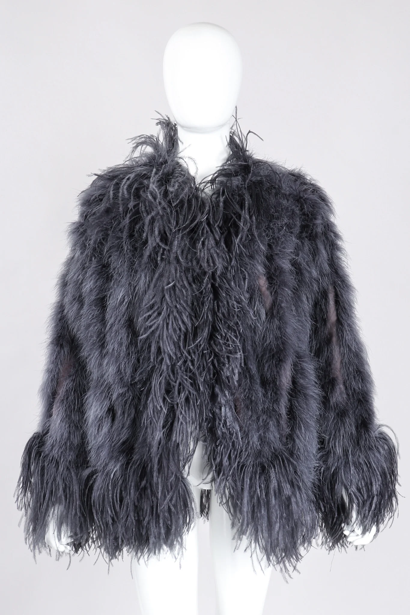 Marabou & Ostrich Feather Jacket - Image 4
