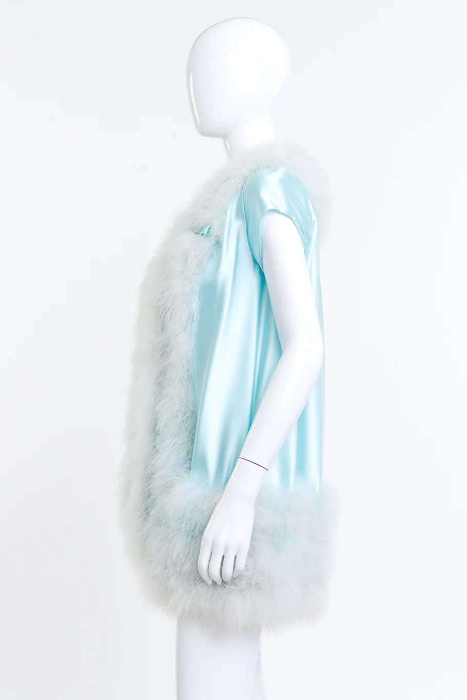 Marabou Trim Babydoll Peignoir Set - Image 2