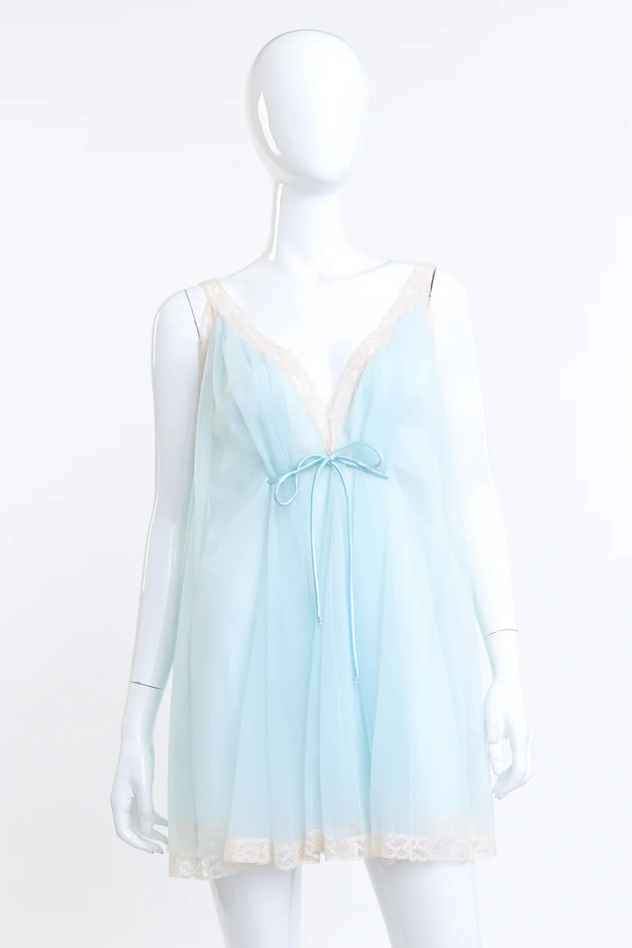 Marabou Trim Babydoll Peignoir Set - Image 5