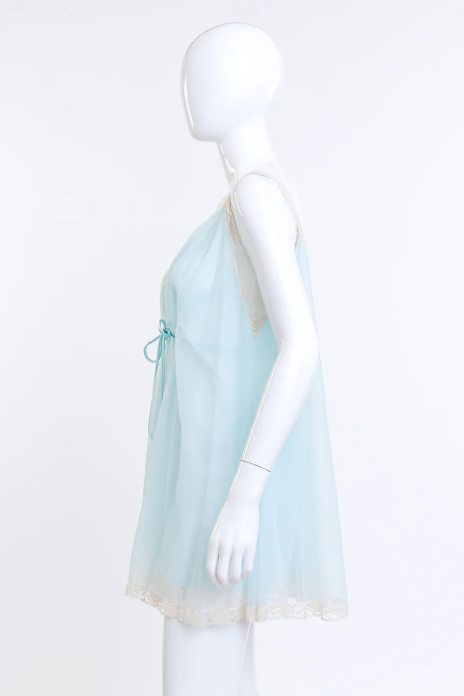 Marabou Trim Babydoll Peignoir Set - Image 6