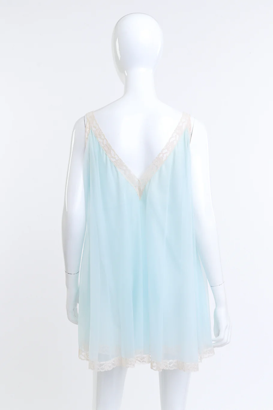 Marabou Trim Babydoll Peignoir Set - Image 7