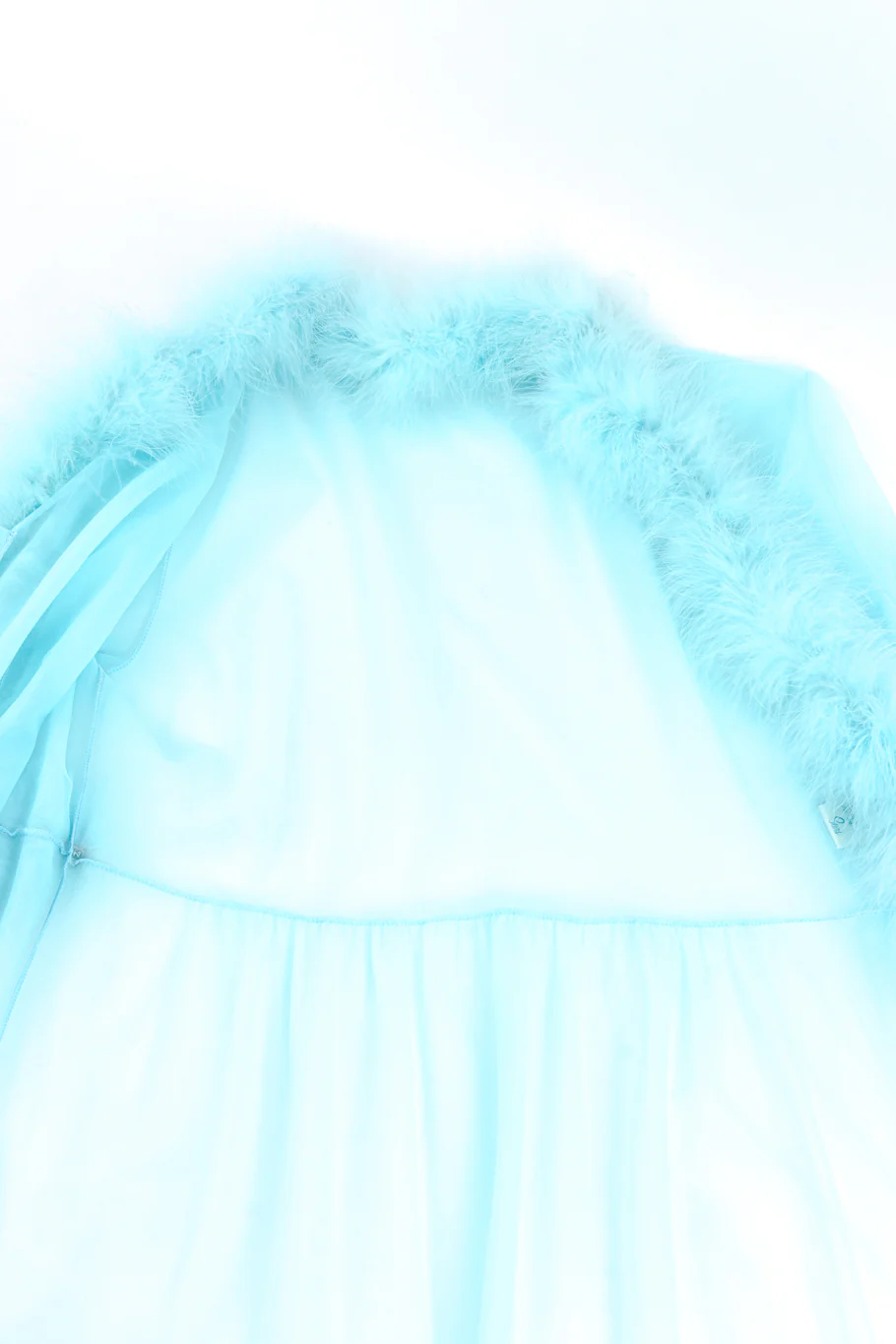 Marabou Trim Robe & Chemise Set - Image 5