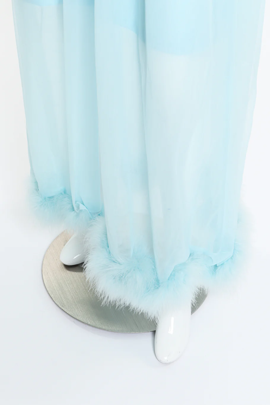 Marabou Trim Robe & Chemise Set - Image 6