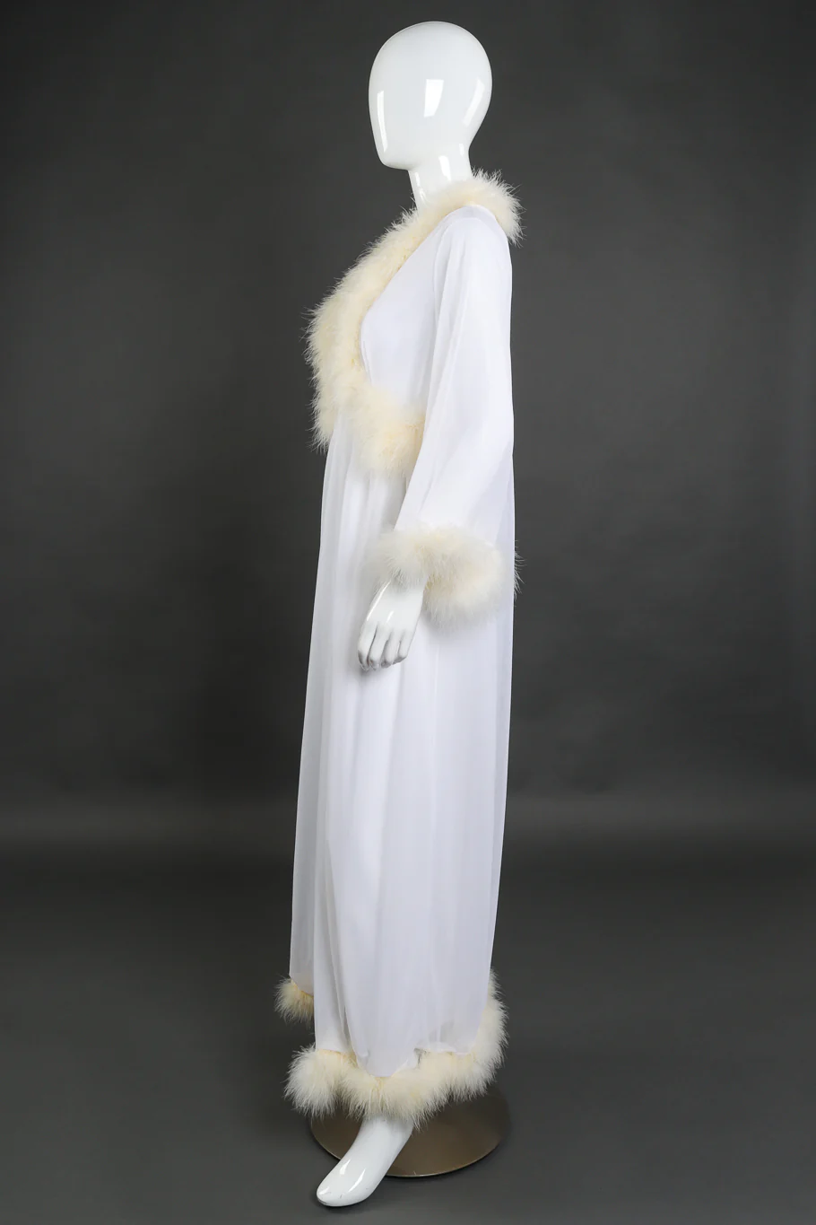 Marabou Trim Robe & Nightgown Set - Image 2