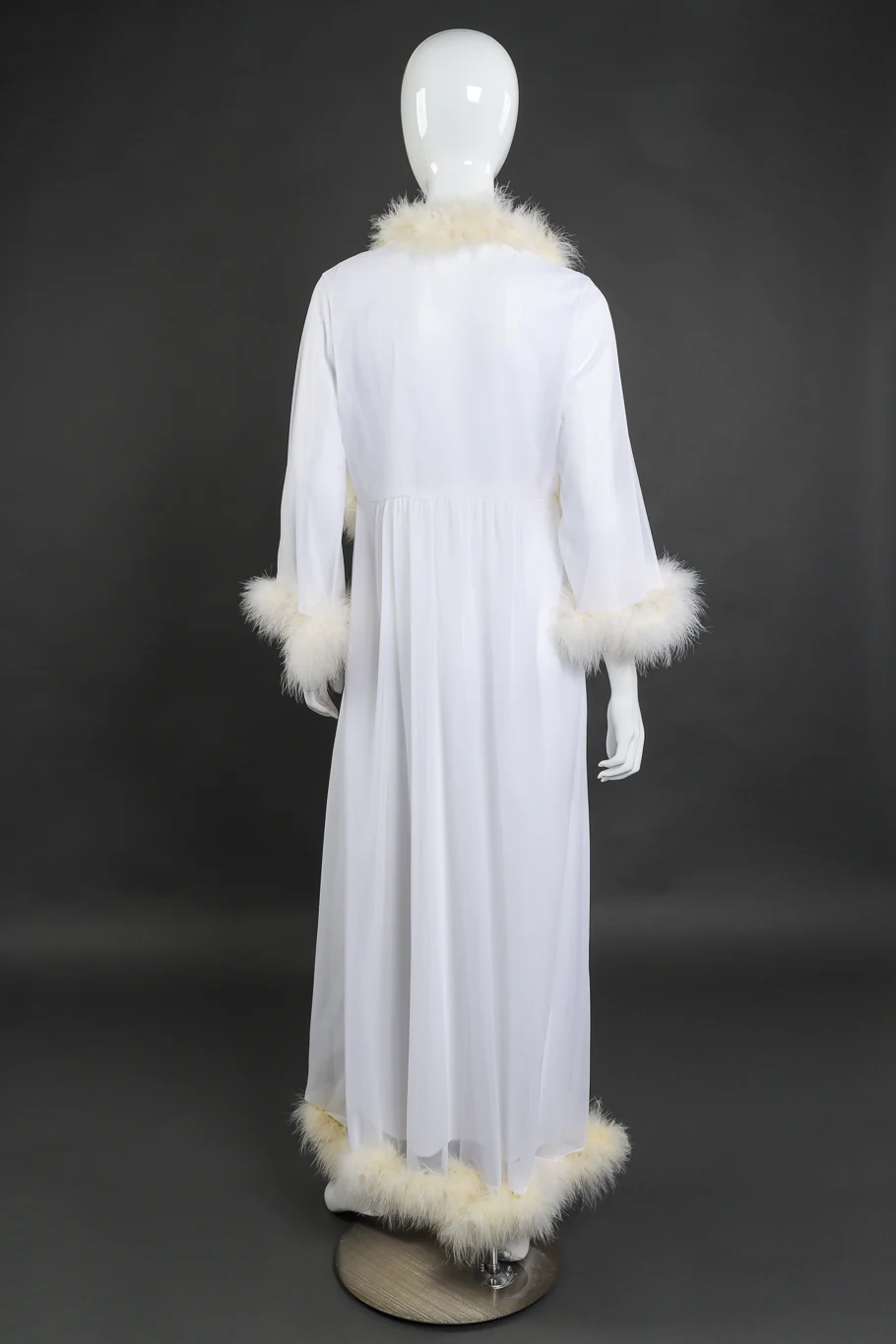 Marabou Trim Robe & Nightgown Set - Image 3