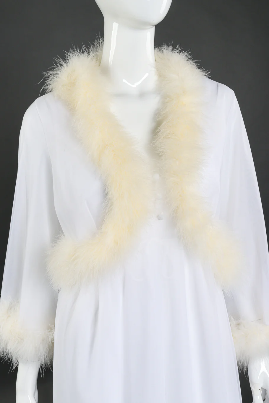 Marabou Trim Robe & Nightgown Set - Image 5