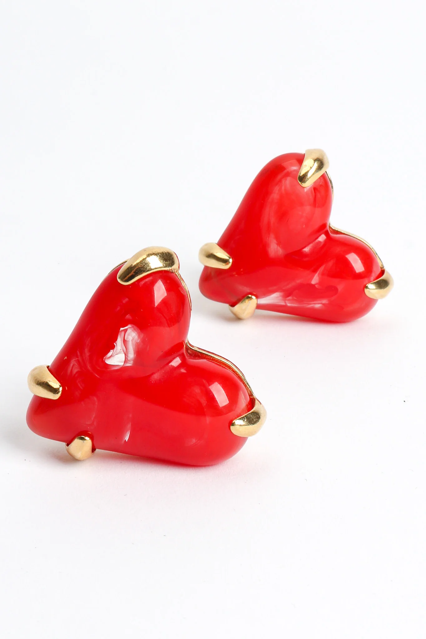 Marble Resin Heart Earrings II - Image 5