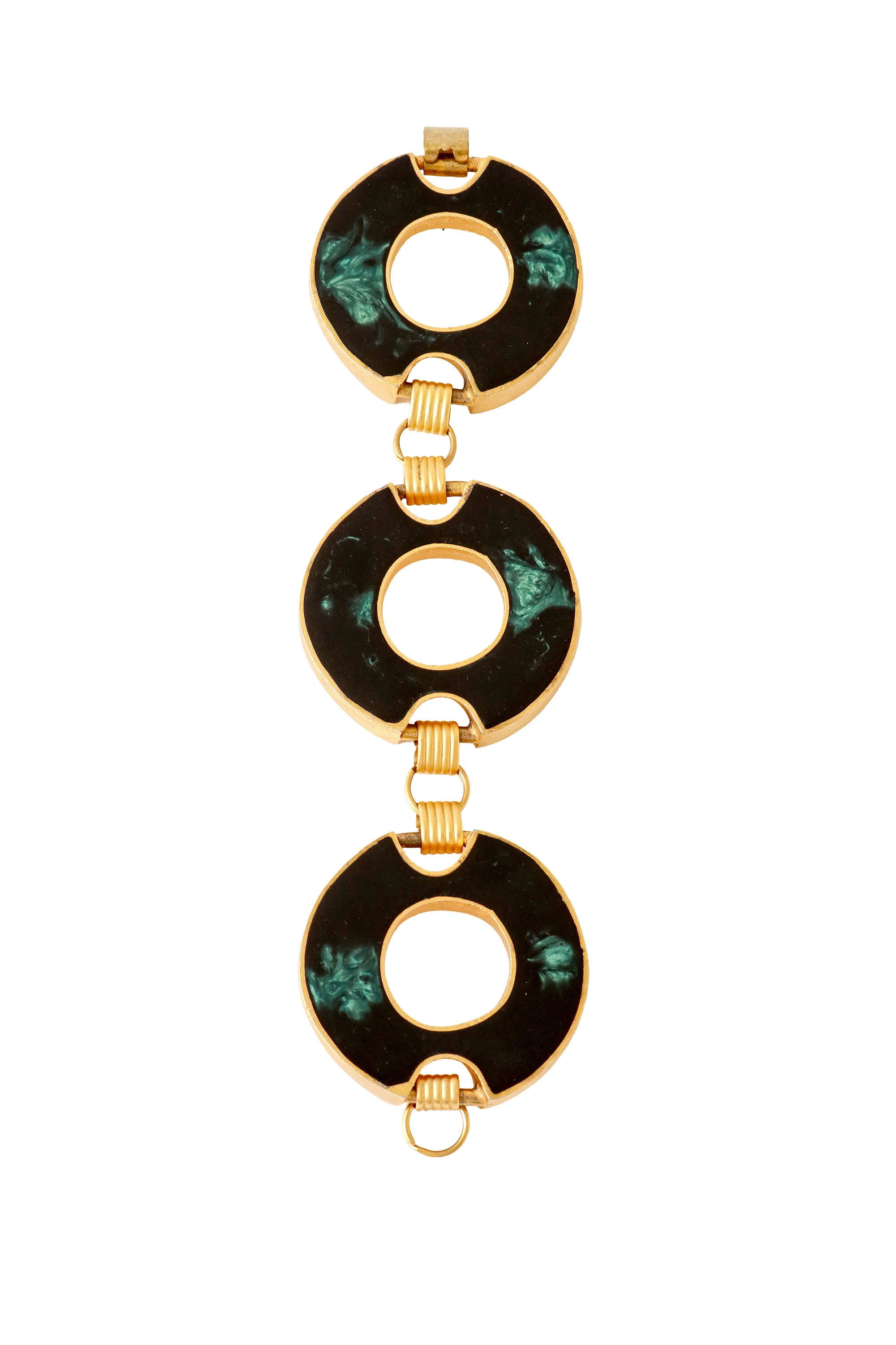 Marbled Enamel O-Link Bracelet