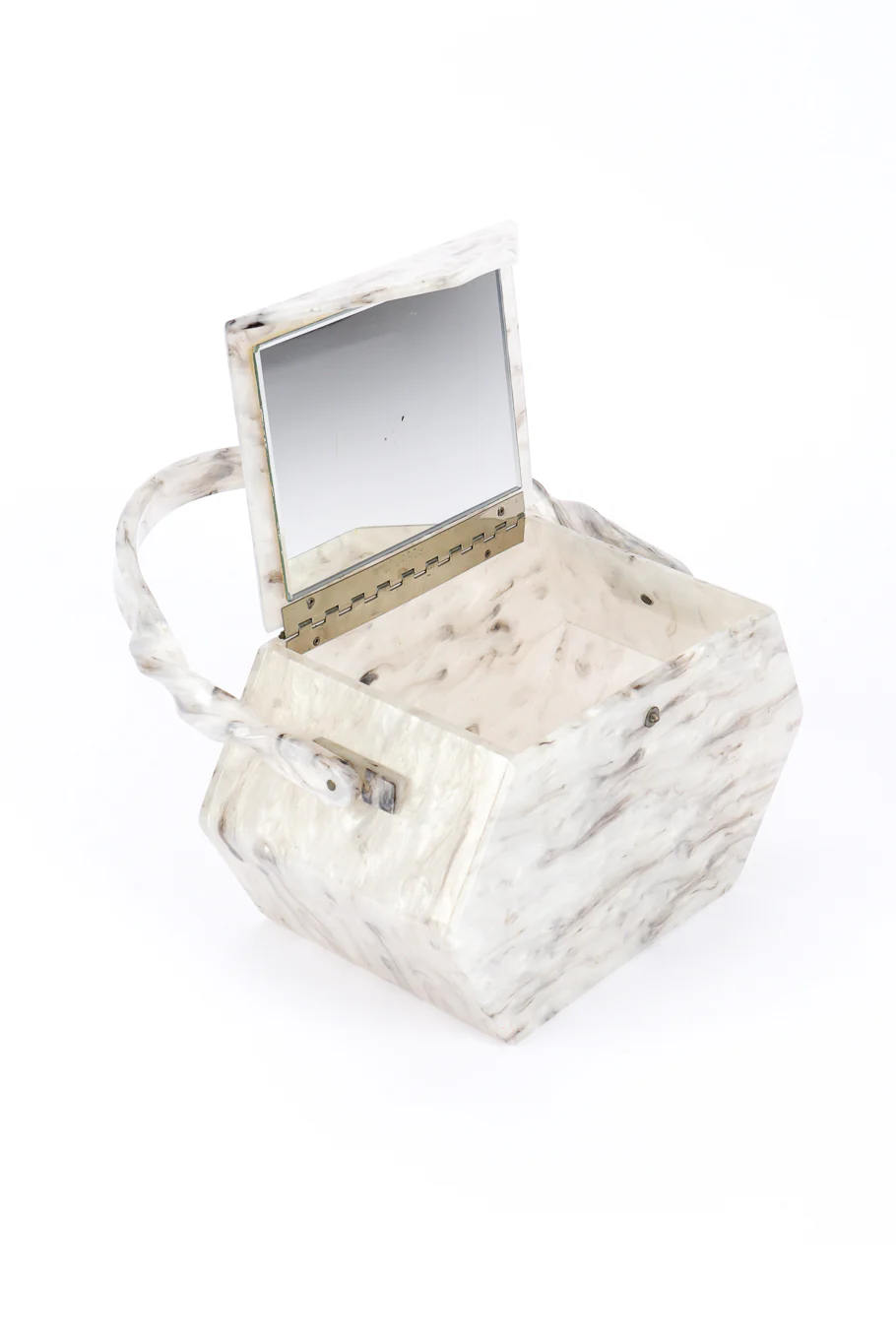 Marbled Pearl Lucite Box Bag - Image 5