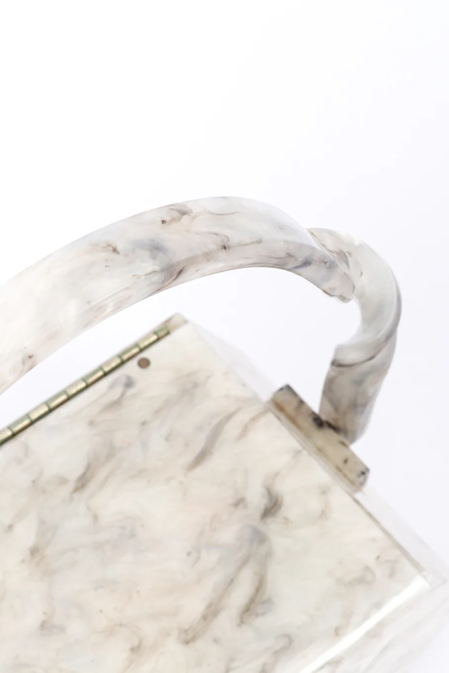 Marbled Pearl Lucite Box Bag - Image 7