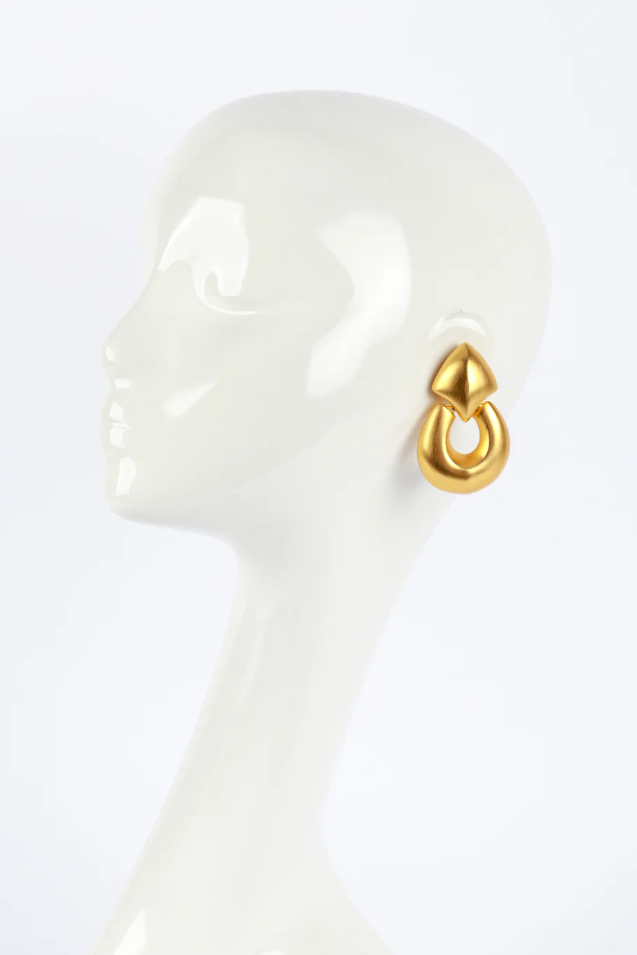Matte Drop Hoop Earrings - Image 2
