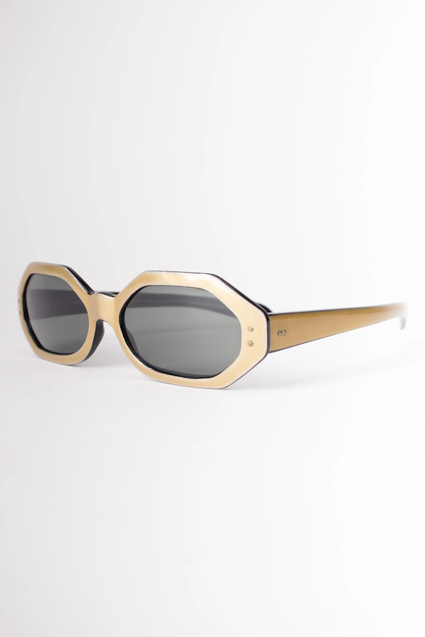 Matte Gold Octagonal Sunglasses - Image 2