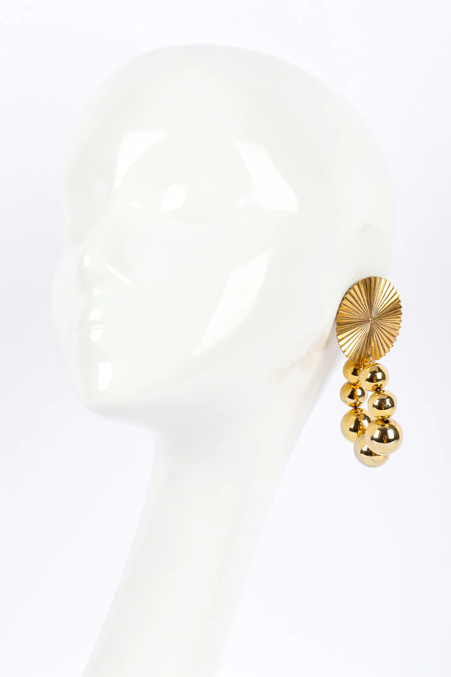 Medallion Disc Hoop Drop Earrings - Image 2