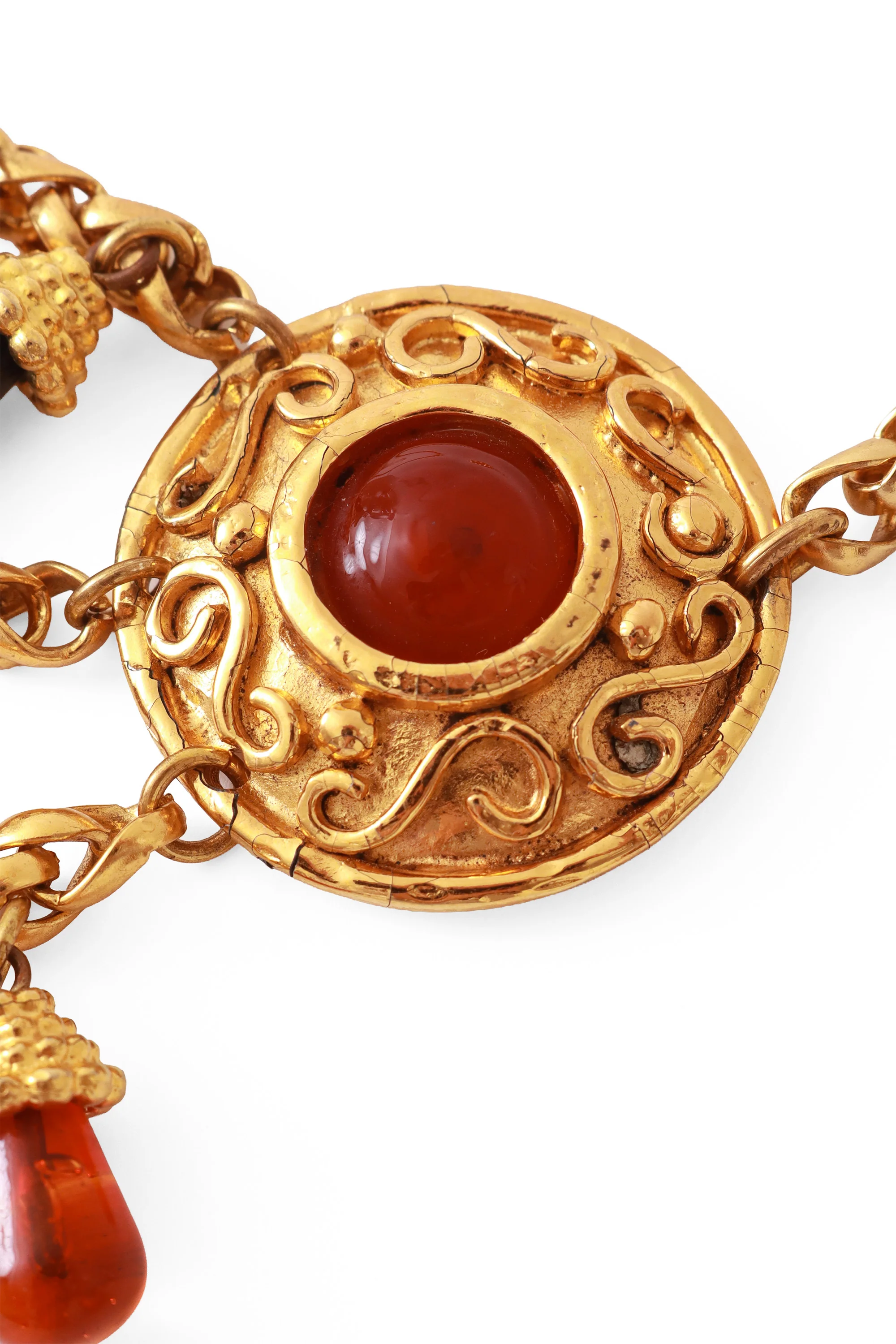 Medallion Gripoix Drop Chain Belt - Image 4