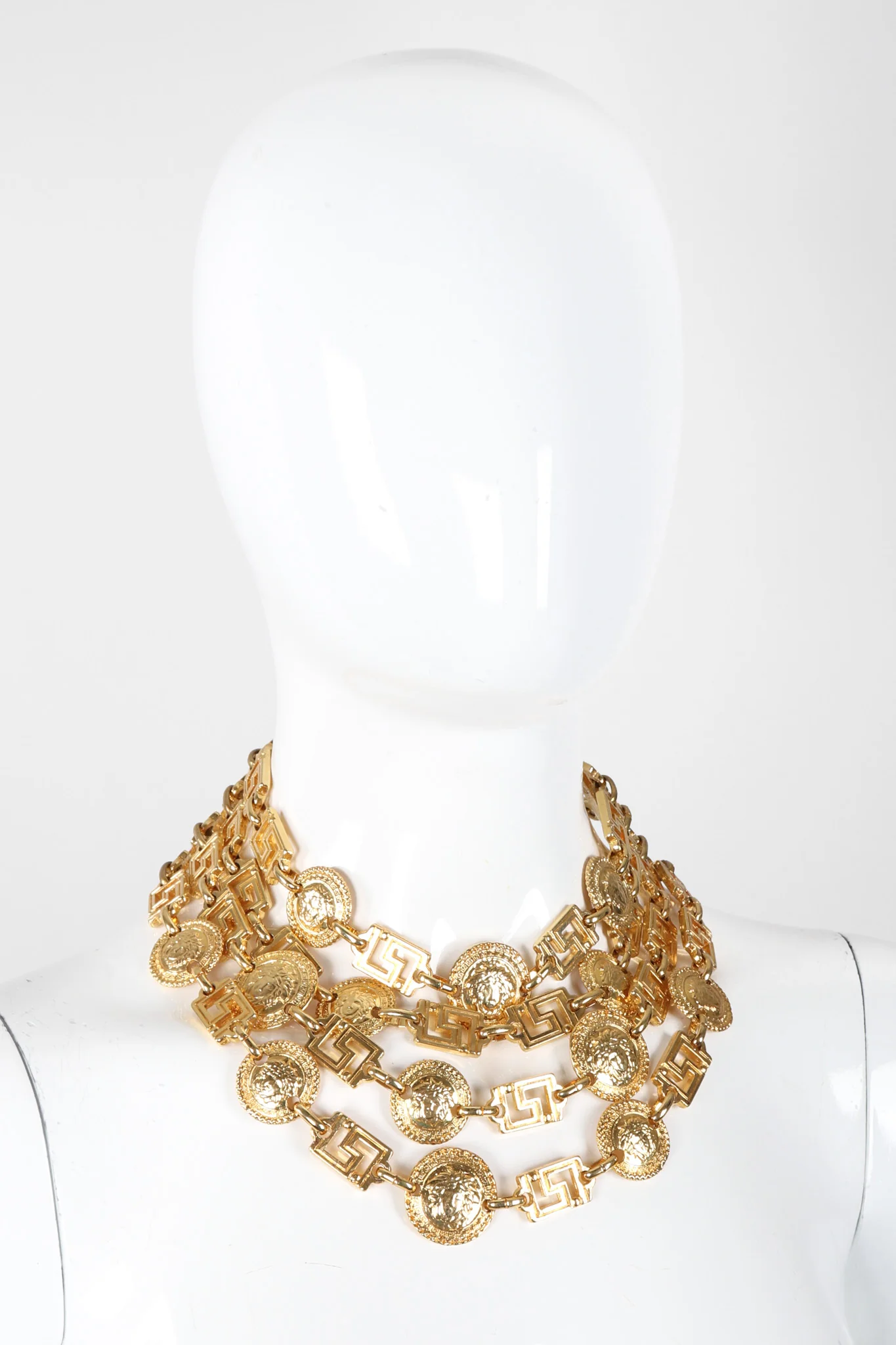 Medusa Greek Key 4-Strand Necklace - Image 3