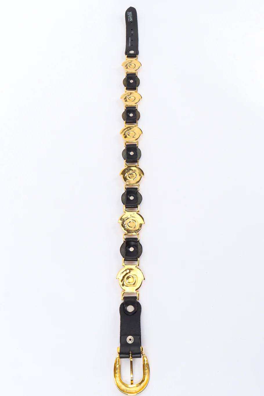 Medusa Sun Emblem Leather Belt - Image 3