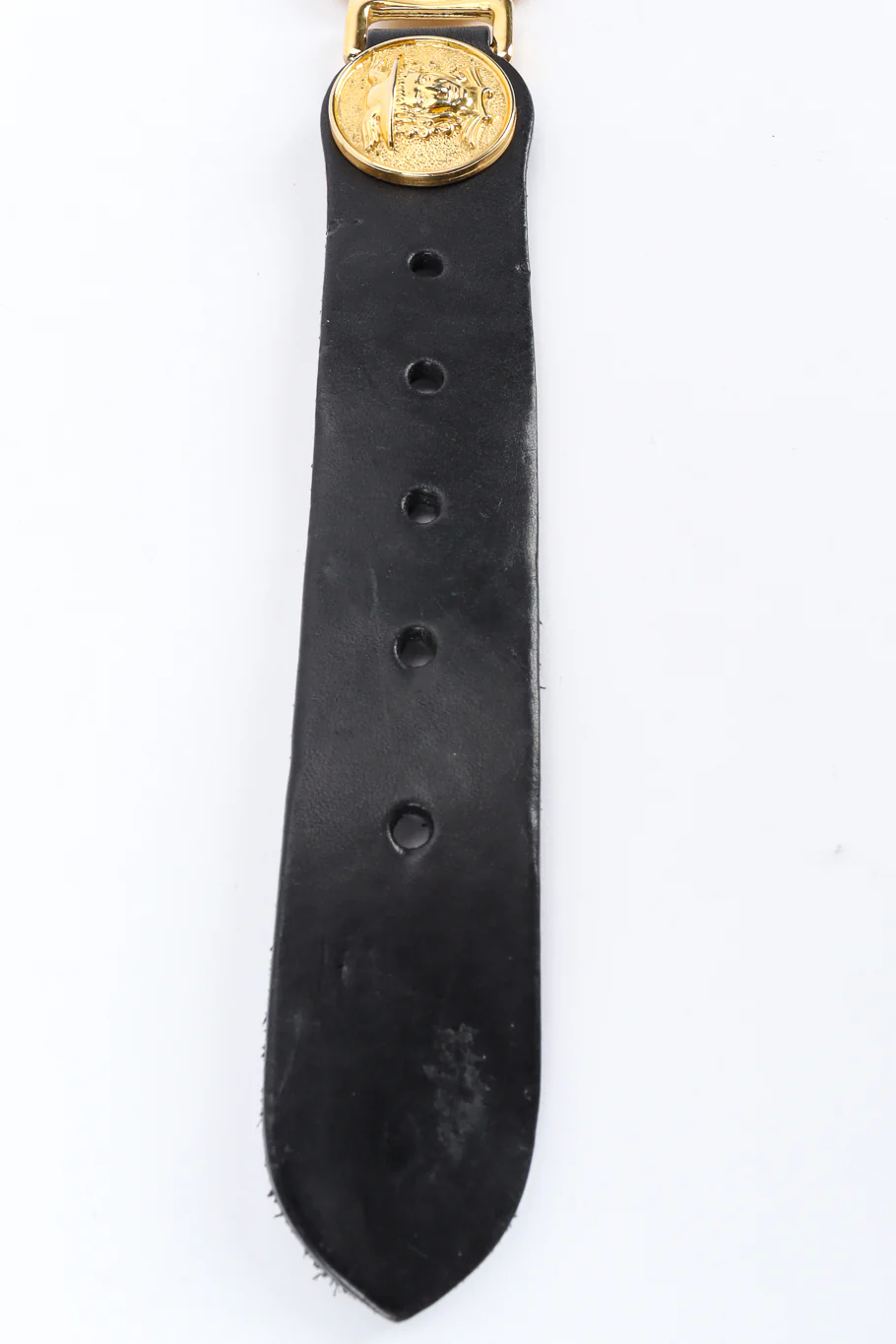 Medusa Sun Emblem Leather Belt - Image 8